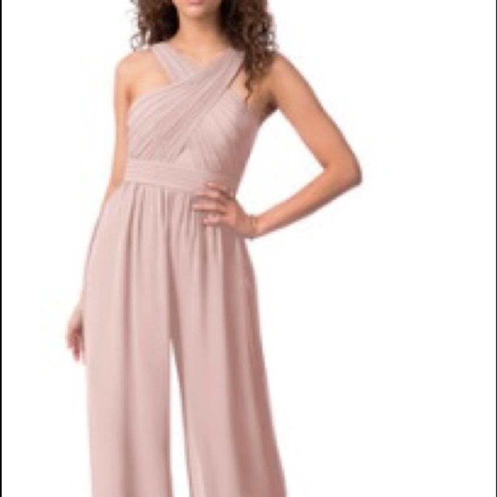 Azazie Berdie Jumpsuit - Dusty Rose